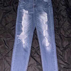 Rue21 Light Blue Distressed Skinny Jeans